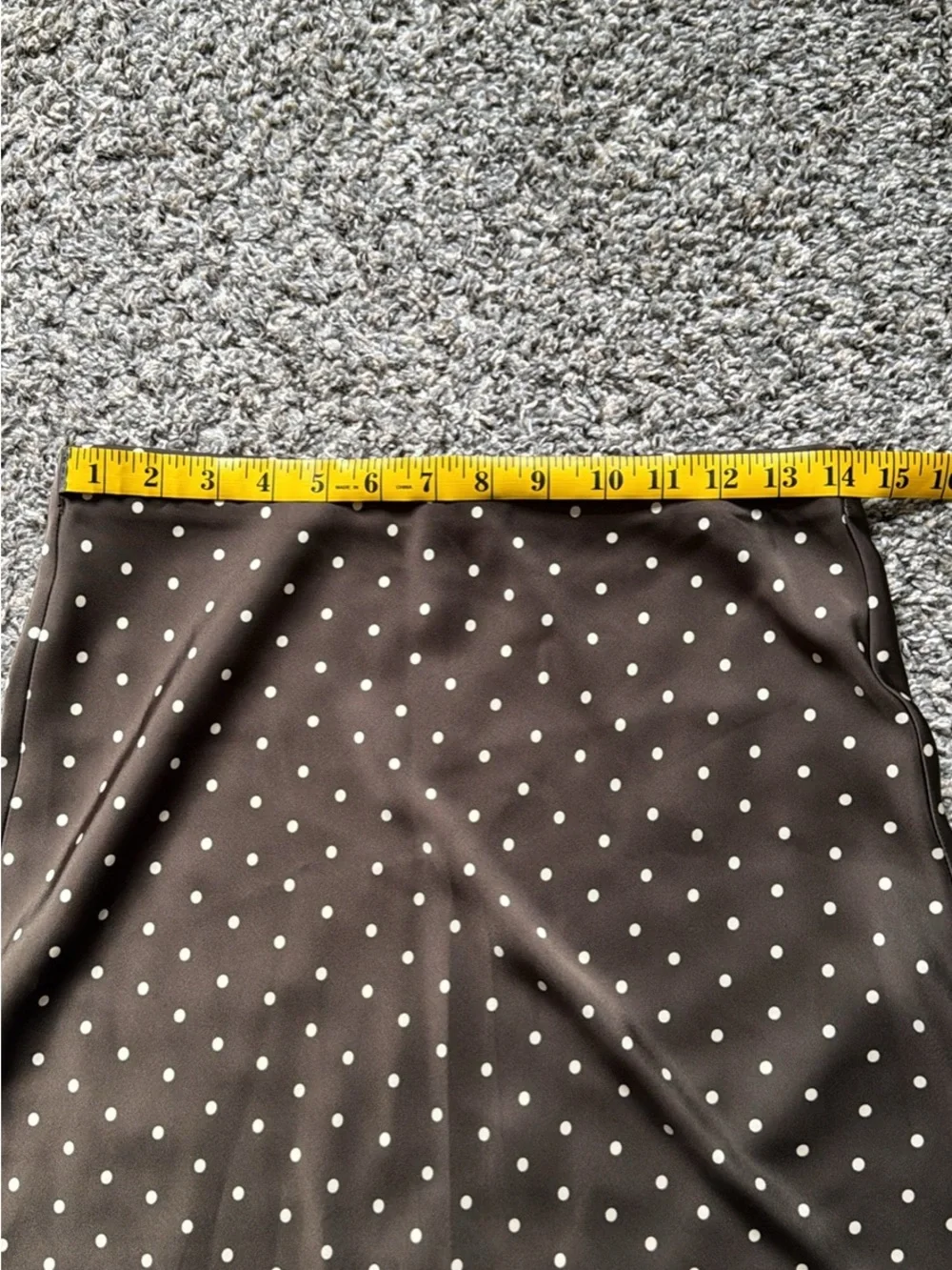Zara Black Polka Dot Satin Maxi Skirt - Picture 6 of 9